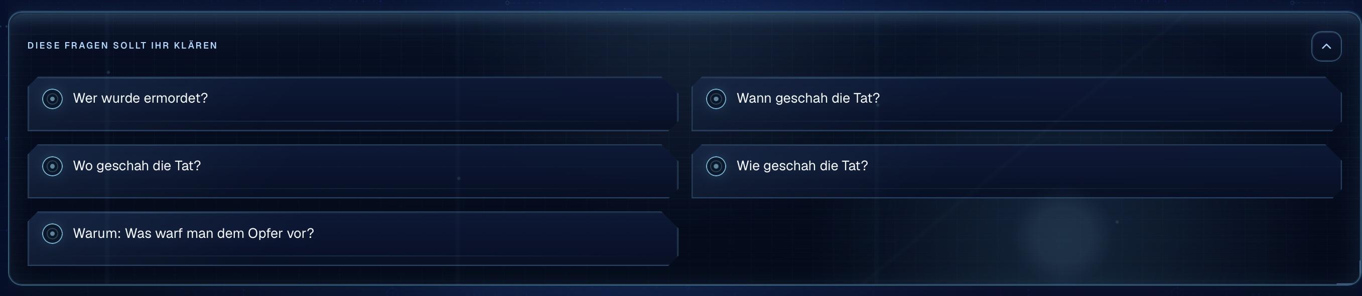 Leitfragen und Kapitelansicht aus der Schüleransicht